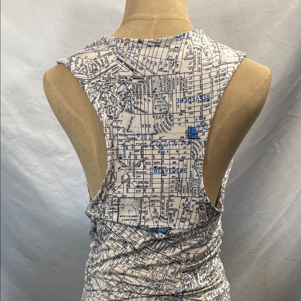 Urban Outfitters Abstract Blue and White Mini Dress - Picture 4 of 9